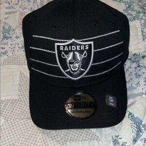 New Era Black and Silver Raiders Cap